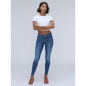 Everlane Mid-Rise Skinny Stretch Jeans Dark Indigo Blue